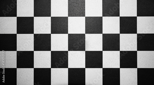 Fotografering Black and white checkered background, chess board, chessboard