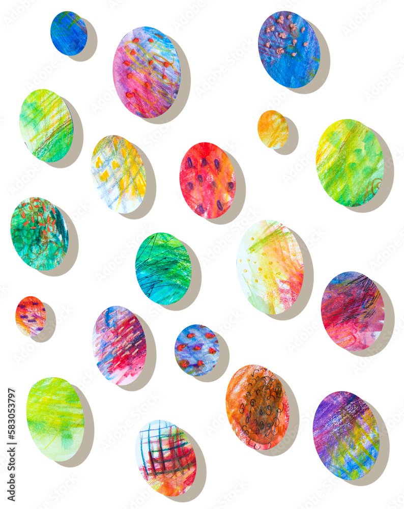 Pattern with colored painted eggs on the background for Easter holiday Pattern with colored painted eggs on the background for Easter holiday