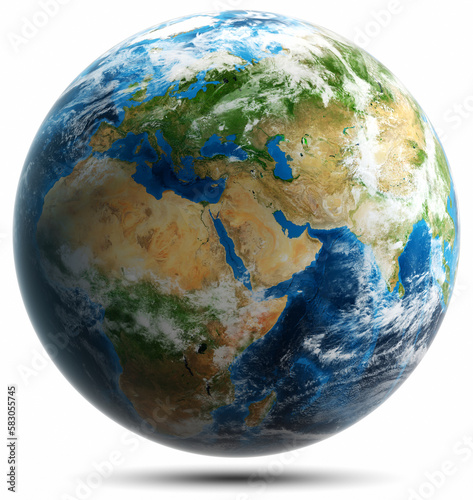 Fototapeta Naklejka Na Ścianę i Meble -  Planet Earth globe world map isolated
