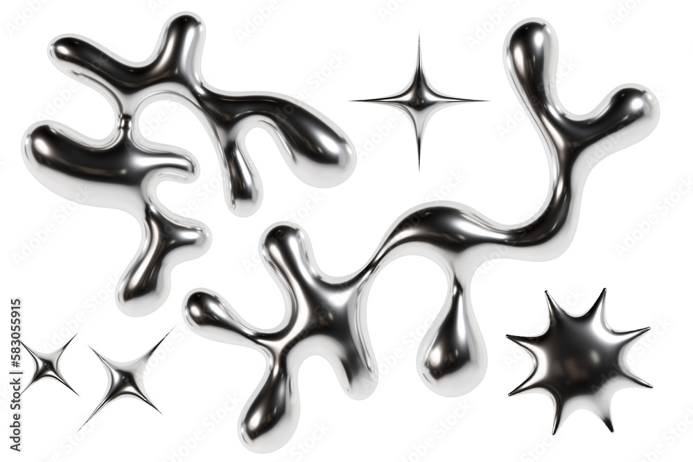 3D Chrome Metal Compass Octagonal Star Car Emblem Trunk Badge Sticker (Silver