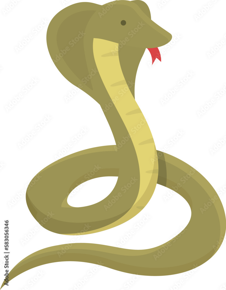 Fototapeta premium King cobra animal icon cartoon vector. Snake head. Mascot emblem
