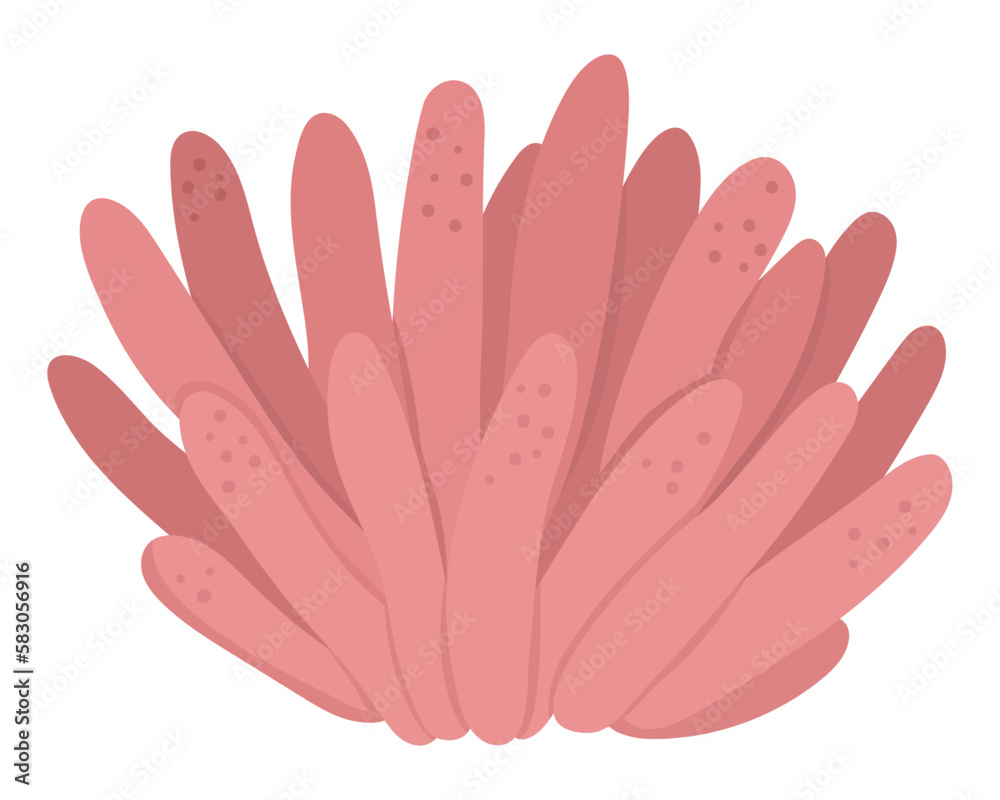 Vecteur Stock Vector pink sea anemone icon. Under the sea illustration