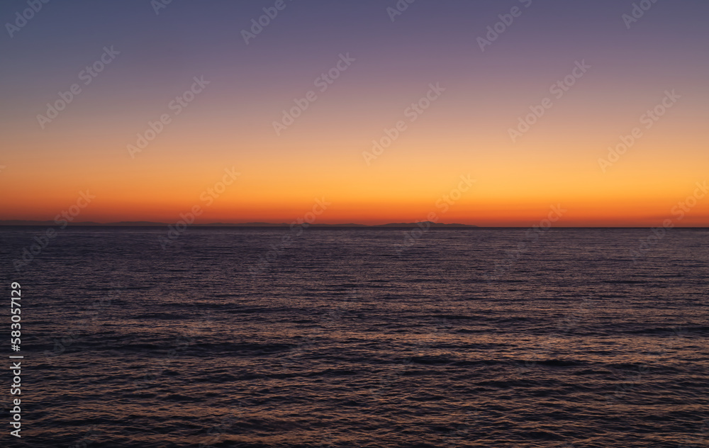 Long exposure sunrise in Marble Beach Thassos