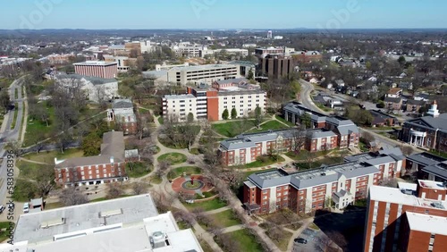 Western Kentucky University in Bowling Green Kentucky, aerial drone photo