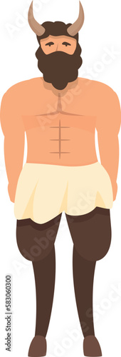 Minotaur icon cartoon vector. Greek god. Hestia zeus