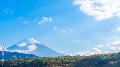 Defocus mountain landscape with blue sky 