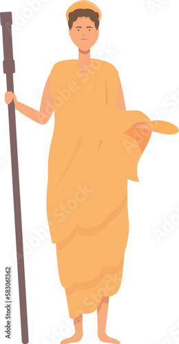 God myth icon cartoon vector. Greek athena. Hermes minerva