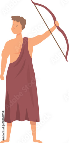 Artemis icon cartoon vector. Greek god. Ancient greece