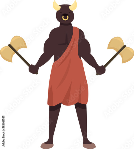 Minotaur icon cartoon vector. Greek god. Hestia zeus