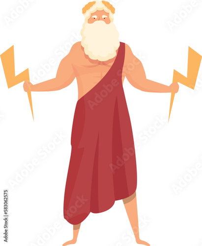 Zeus icon cartoon vector. Greek god. Ancient greece