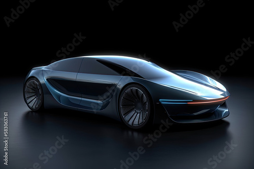 3d computer rendering of the next successful electric car in a futuristic design, generative AI © Torsten