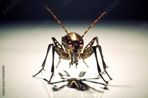 generative ai illustration of futuristic cyber alien insect © epiximages