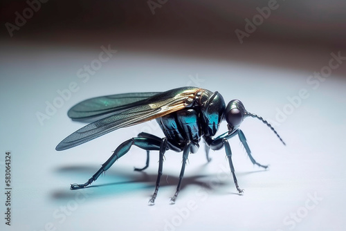generative ai illustration of futuristic cyber alien insect