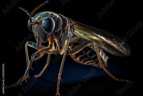 generative ai illustration of futuristic cyber alien insect © epiximages