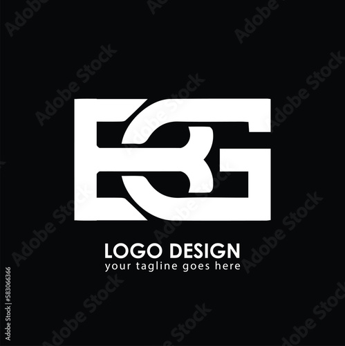 BG BG Logo Design, Creative Minimal Letter BG BG Monogram photo