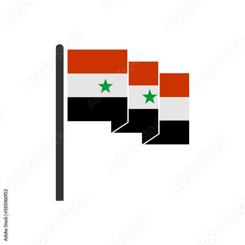 Syria flags icon set, Syria independence day icon set vector sign symbol