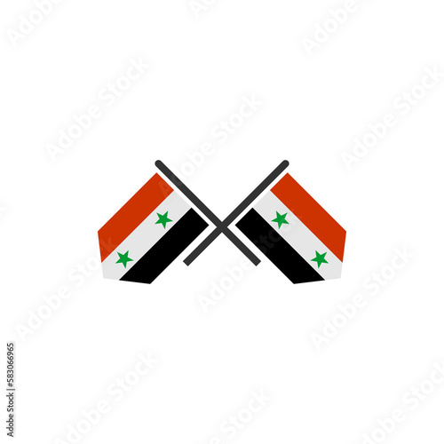 Syria flags icon set, Syria independence day icon set vector sign symbol