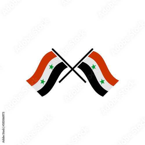 Syria flags icon set, Syria independence day icon set vector sign symbol