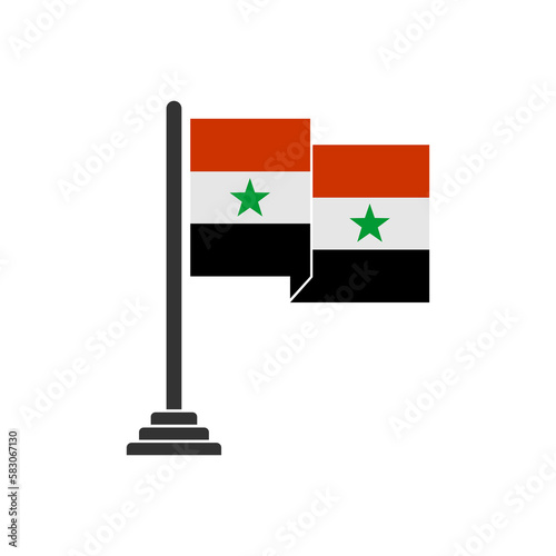 Syria flags icon set, Syria independence day icon set vector sign symbol