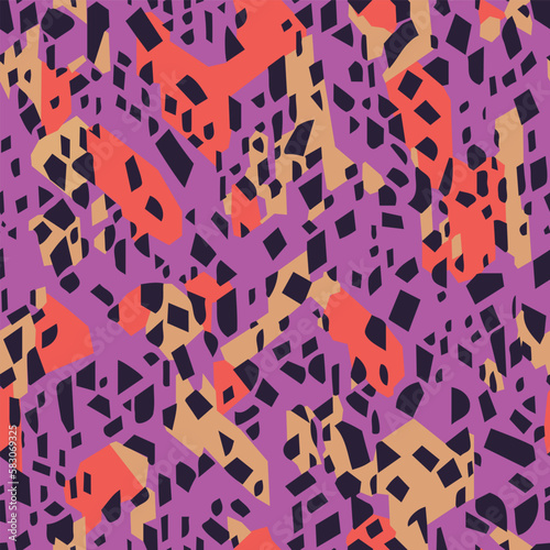 An abstract, geometric seamless pattern
