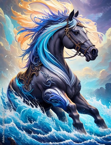 the horse in the sea