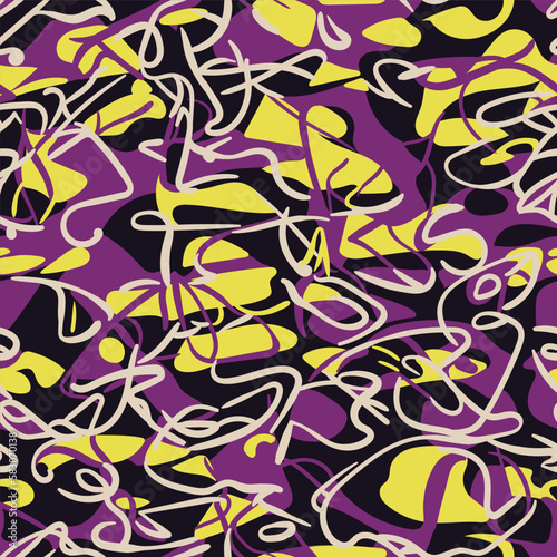 An abstract, geometric seamless pattern