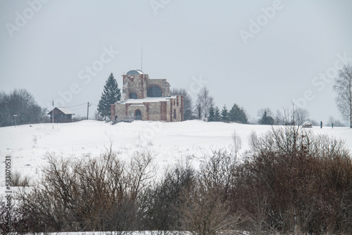 church, winter, snow, architecture, religion, russia, sky, cathedral, building, chapel, orthodox, tower, old, cross, history, city, temple, ancient, cold, travel, landscape, europe, tree, historic, wo photo