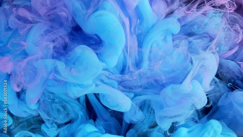 Chromatic Ink Blend: Purple, Blue, and Pink Paint Splash in Water Chromatic Ink Blend: Purple, Blue, and Pink Paint Splash in Water