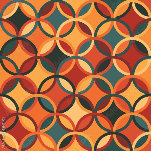 An abstract, geometric seamless pattern