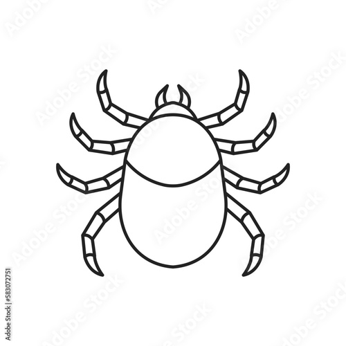 Tick insect icon. High quality black vector illustration.
