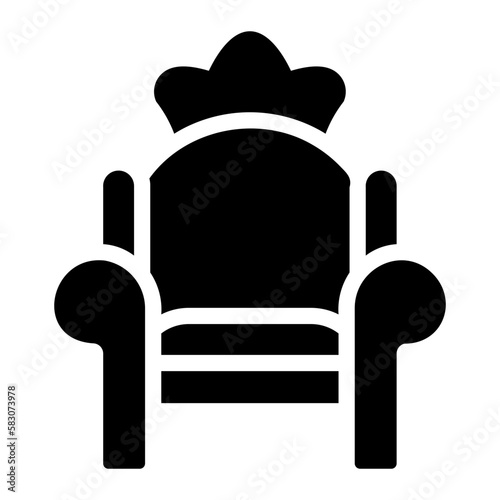 throne glyph icon
