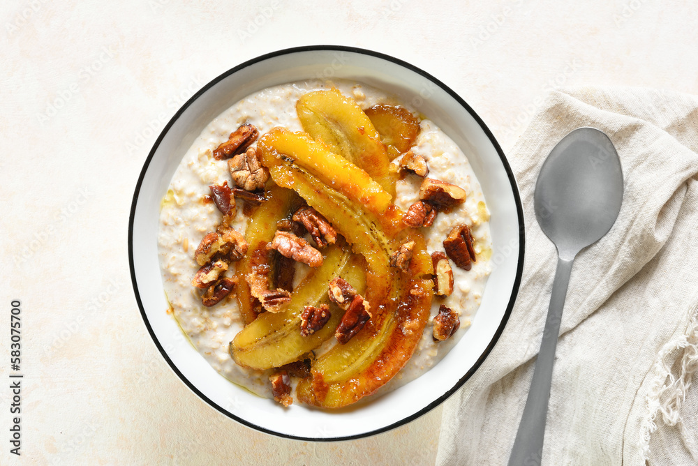 Caramelized banana oatmeal bowl Caramelized banana oatmeal bowl
