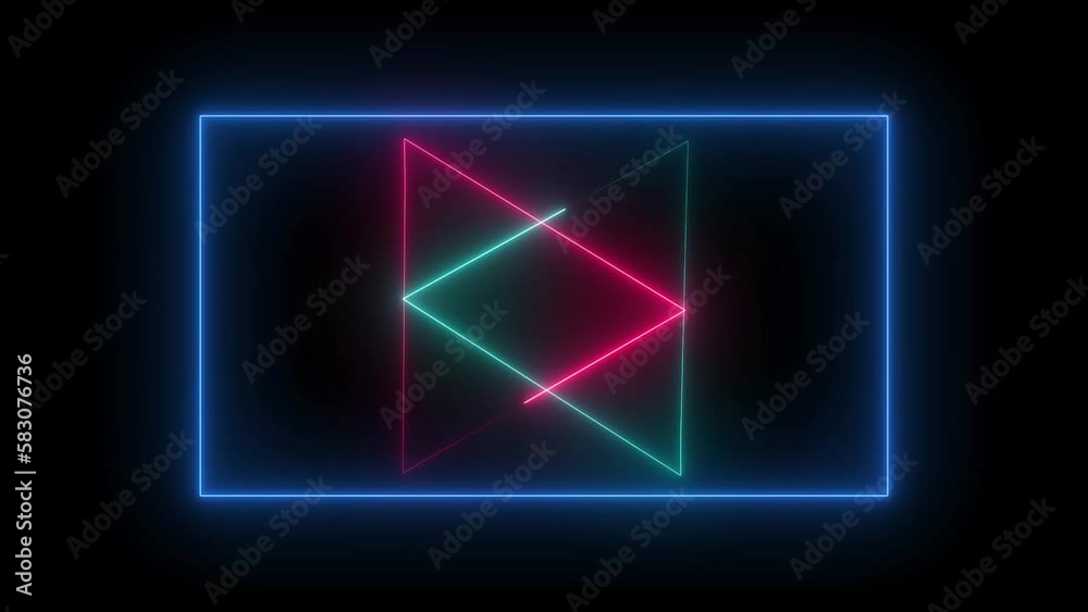 abstract colorful saber frame animation background   