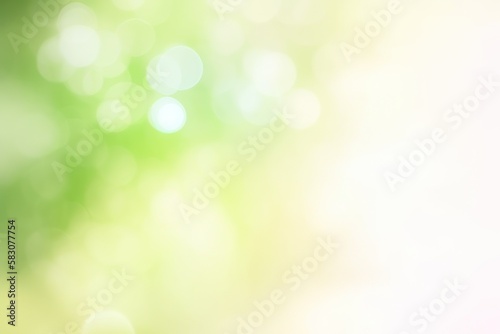 spring and summer light green bokeh background, glowing nature
