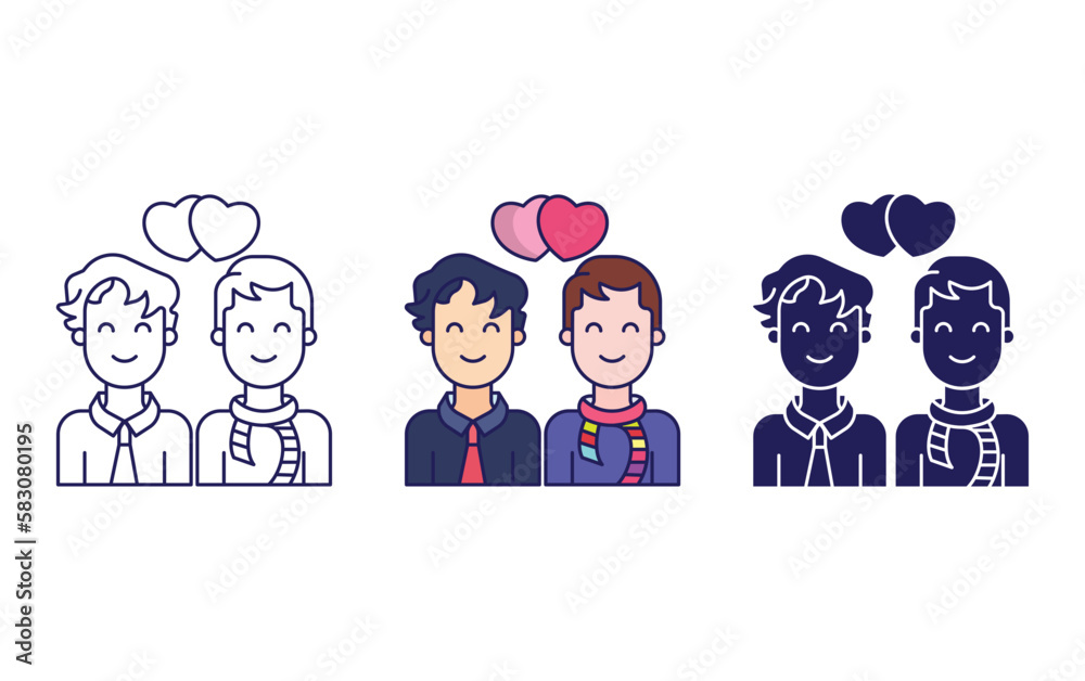 Fototapeta premium Couple vector icon