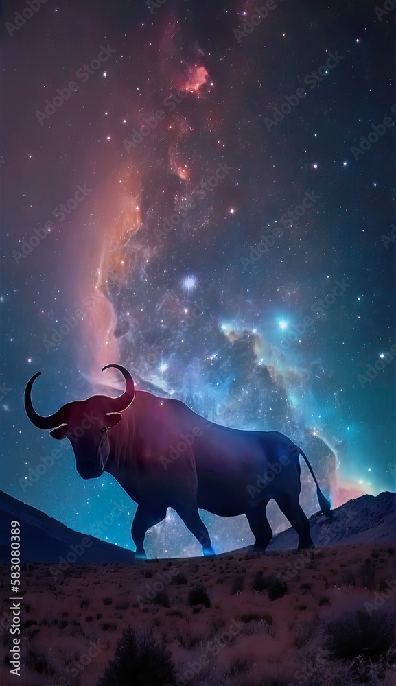 Taurus zodiac, stars background, smartphone wallpaper, (generated ai) Taurus zodiac, stars background, smartphone wallpaper, (generated ai)