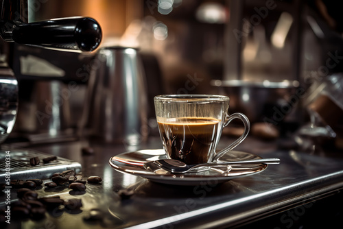 A strong black ristretto coffee photo