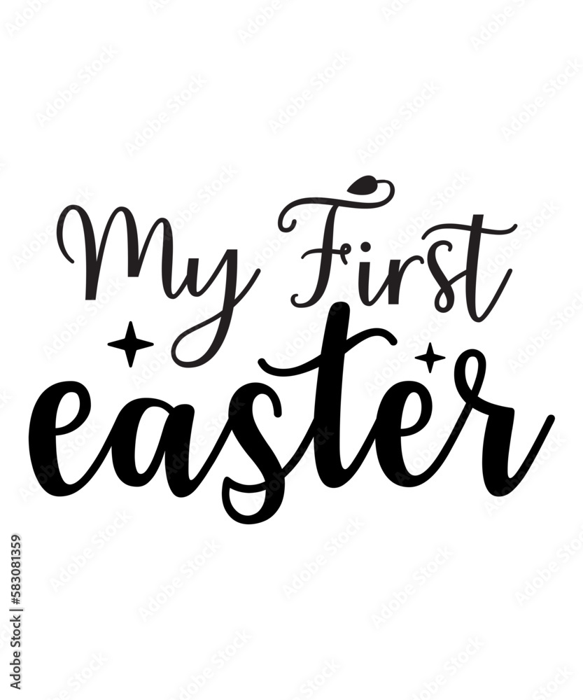 Easter Bundle SVG File, Bunny Bundle SVG File, Easter, Cricut, Silhouette, Happy Easter Svg