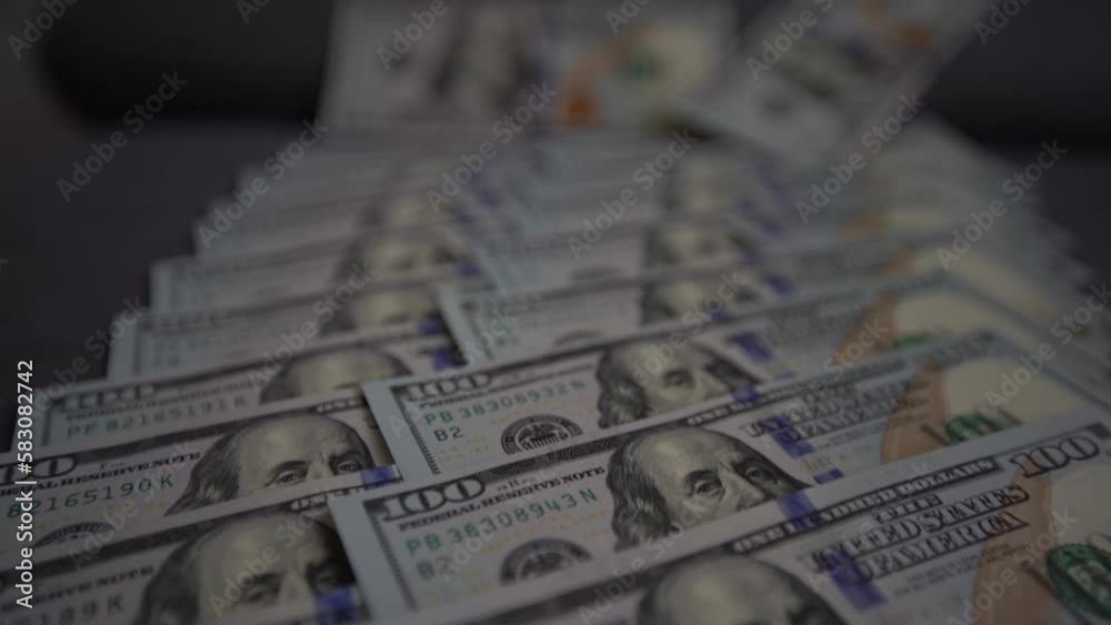Background with money american hundred dollar bills