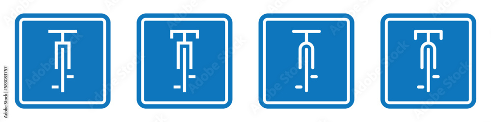 Bicycle sign area icon. Bicycle icon, vector illustration Bicycle sign area icon. Bicycle icon, vector illustration