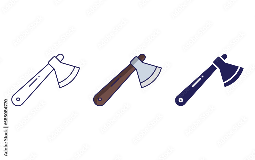 Fototapeta premium Axe vector icon
