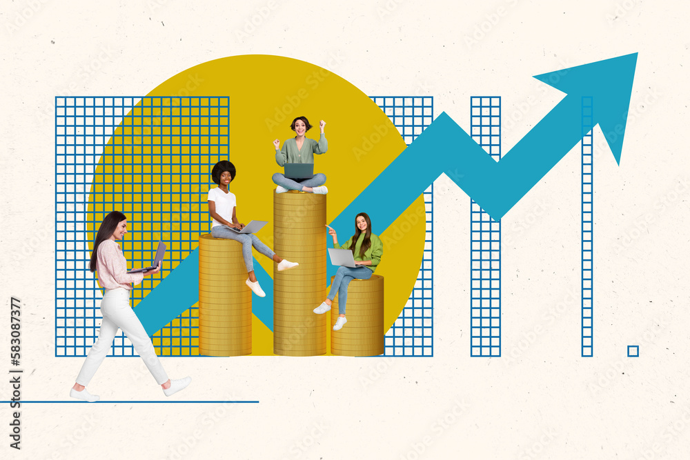 Advertisement template banner collage of successful emoney company