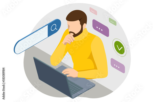 Isometric Search Online. Searching Browsing Internet, Data Information , Networking. Modern Menu for Sites and Apps. People Searching Job.