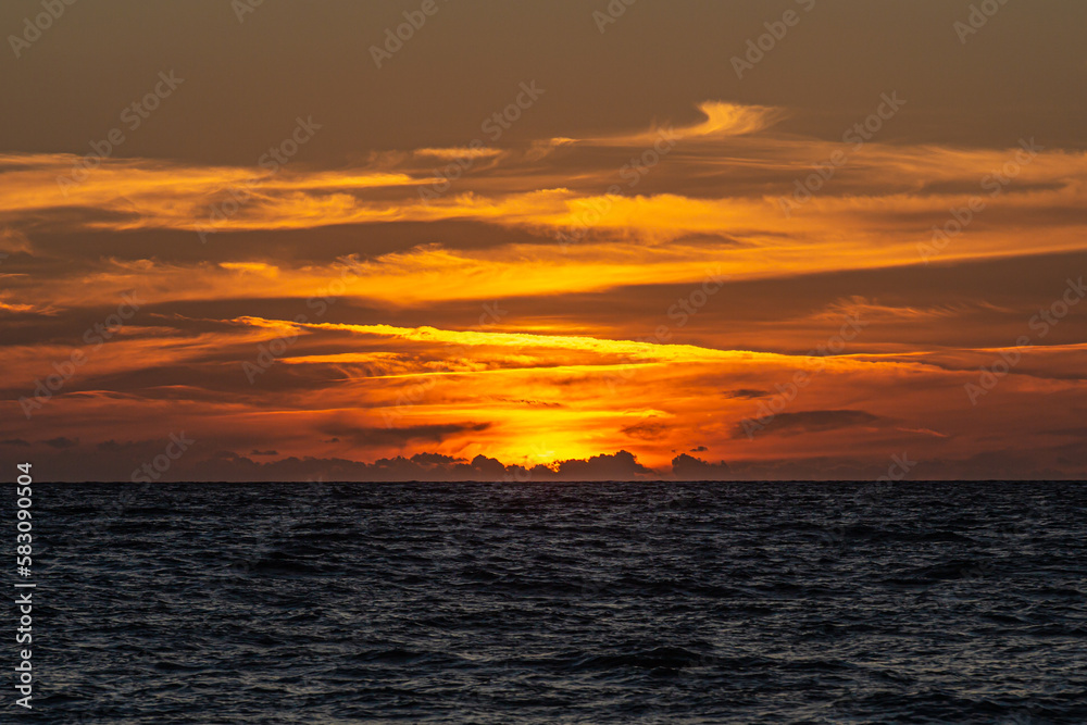 Lagouvardos, Greece sunset over the sea Lagouvardos, Greece sunset over the sea