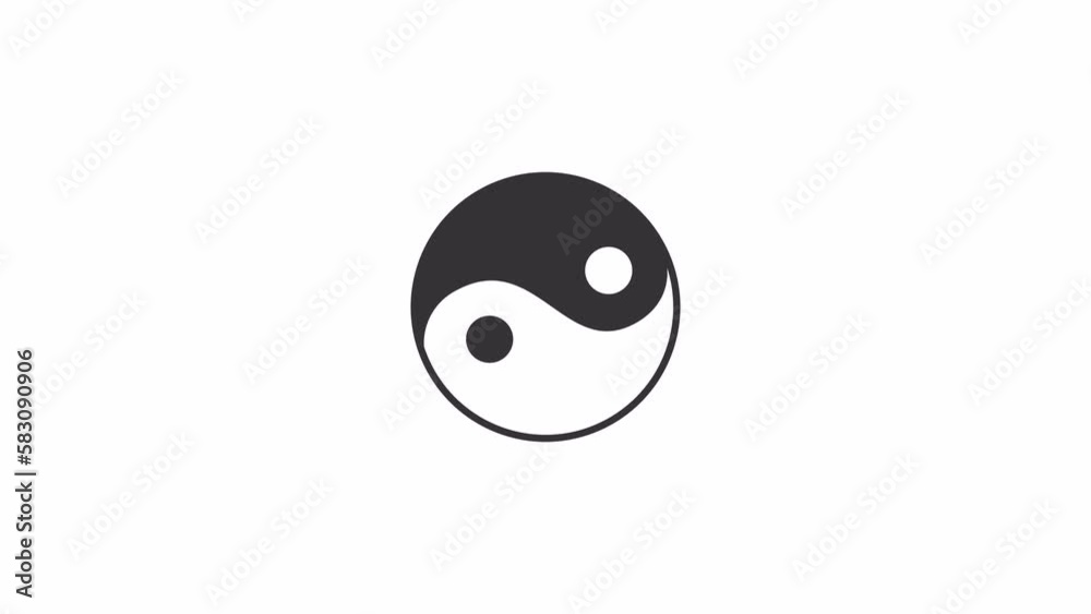Animated yinyang harmony loader. Chinese taoism. Simple black and white loading icon. 4K video footage. Wait-animation progress indicator for web UI design Animated yinyang harmony loader. Chinese taoism. Simple black and white loading icon. 4K video footage. Wait-animation progress indicator for web UI design