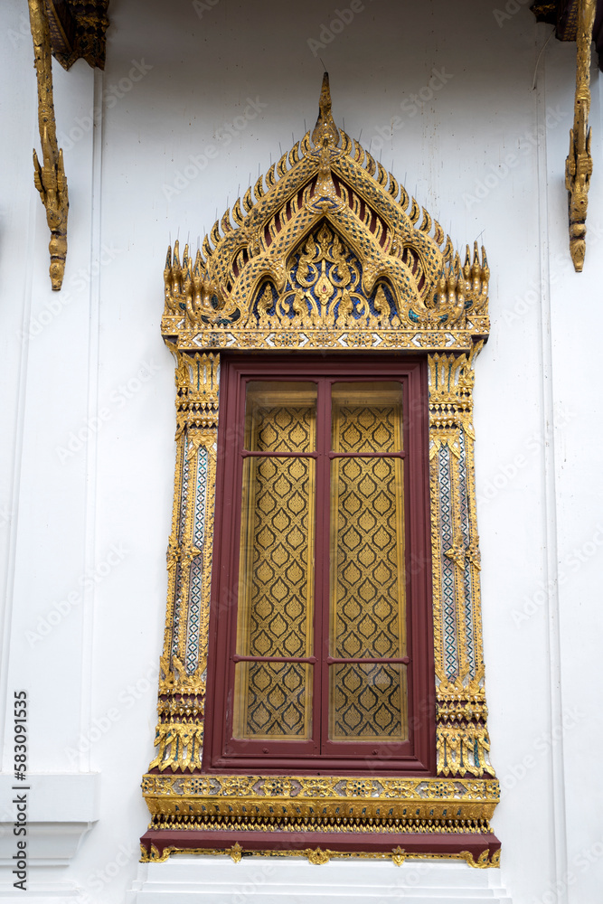 Beautiful Golden window in Grand Palace, Bangkok