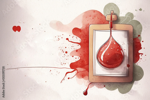 world hemophilia day. Generative AI illustration.