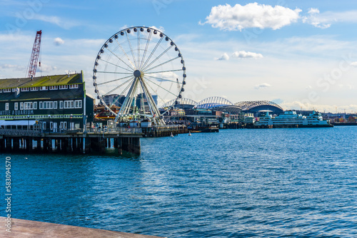 Seattle Waterfront Wheel 3 © George Cole
