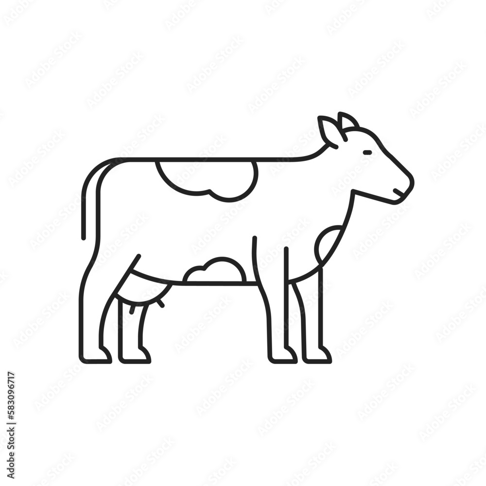 Cow icon. High quality black vector illustration.