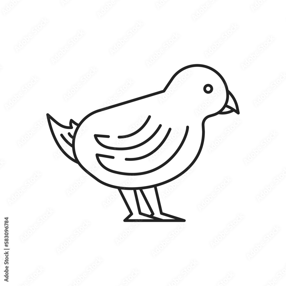 Fototapeta premium Small chicken icon. High quality black vector illustration.